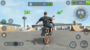 Jogo Moto Wheelie Grau 3D screenshot