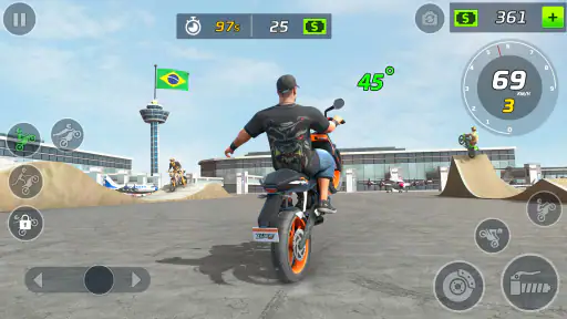 Jogo Moto Wheelie Grau 3D 3