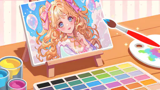 Jogos de pintar:boneca meninas 1