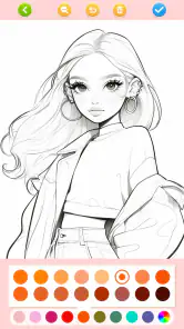Jogos de pintar:boneca meninas screenshot