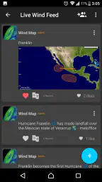Mapa de vento Furacão Tracking 6