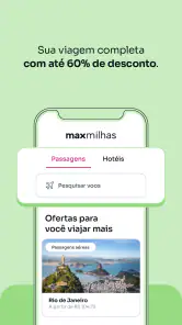 Maxmilhas: seu app de viagens screenshot