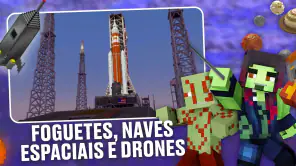 Mod Foguete Espacial Minecraft screenshot