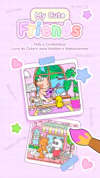 My Cute Friends: Livro Colorir 1