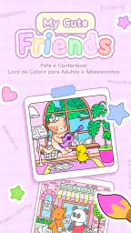 My Cute Friends: Livro Colorir 7