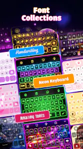 Neon Love Theme: Font Keyboard screenshot