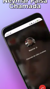 Neymar Chamada Falsa e Chat screenshot