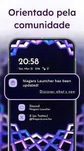 Niagara Launcher Tela Inicial screenshot