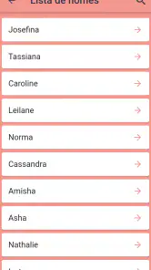 Nomes e significados screenshot