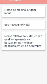 Nomes e significados screenshot