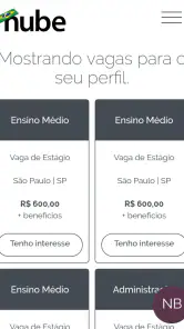 Nube Vagas screenshot