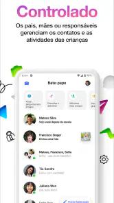 O aplicativo de mensagens para screenshot