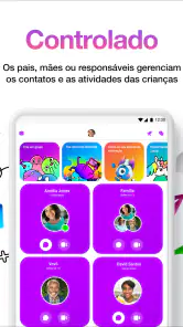 O aplicativo de mensagens para screenshot