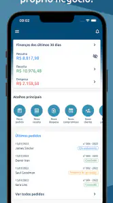 Orçamentos, Recibos e Clientes screenshot