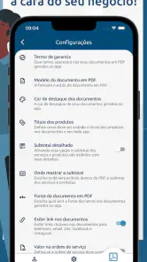 Orçamentos, Recibos e Clientes screenshot