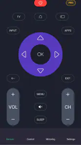 Panasonic Smart TV Remote screenshot