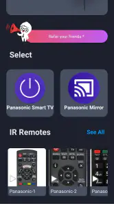 Panasonic Smart TV Remote screenshot