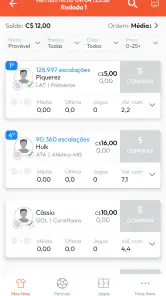 Parciais CFC screenshot
