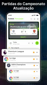 Placar de futebol ao vivo screenshot