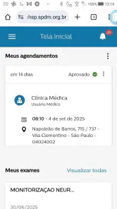 Portal do Paciente HSP screenshot