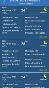 Previsão meteorológica screenshot