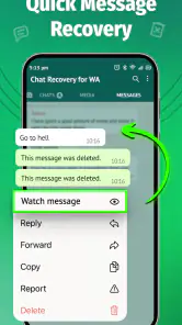 Recupere mensagens excluídas! screenshot