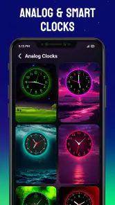 Relógio digital de neon screenshot