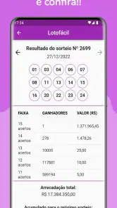 Resultados da Loteria screenshot