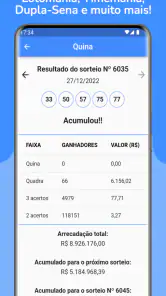Resultados da Loteria screenshot