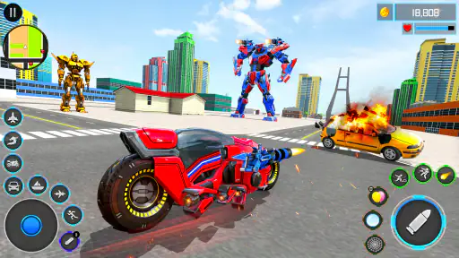 Robot Transform War Car Games 8