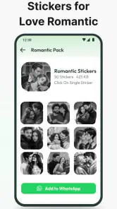 Romantic Love Emoji WAStickers screenshot