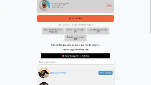 Seguidores & Não Seguidores 8