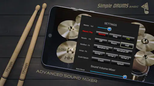Simple Drums Basic: Bateria 3D 3