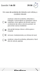 Simulado Detran-SP screenshot