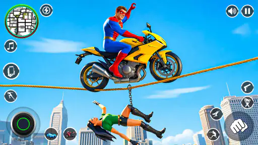 Spider Rope Hero Rescue City 5