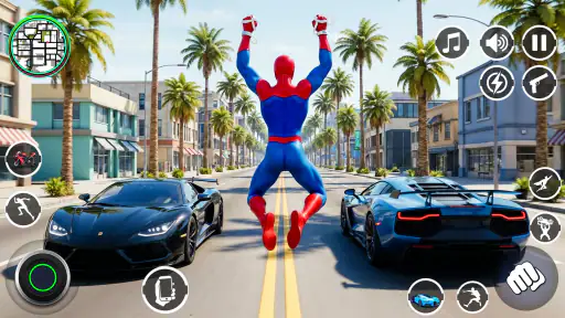 Spider Rope Hero Rescue City 6