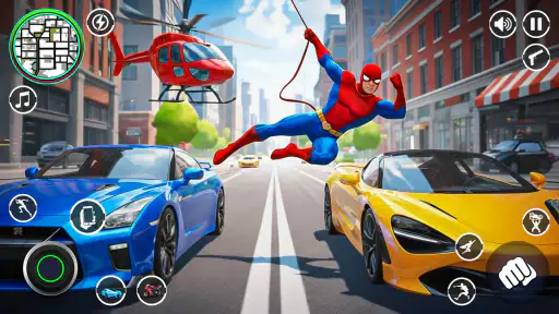 Spider Rope Hero Rescue City 7