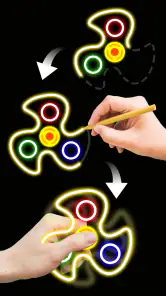Spinner de dedo: arte neon screenshot