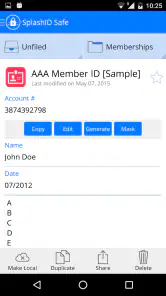 SplashID Password Manager screenshot