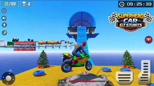 Superhero Car Stunt Mega Ramps 4