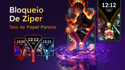 Tela de Bloqueio Zíper Tema 8