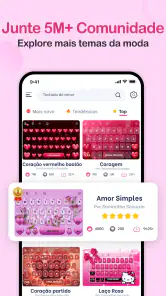 Tema de Teclado Neon Love screenshot