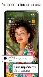 Tempo e relógio transparente screenshot