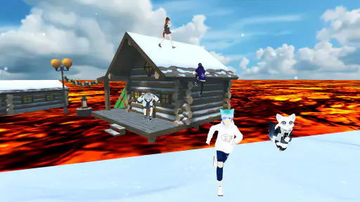 The floor is lava game parkour 7