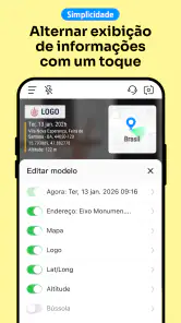 Timemark: Foto com hora, local screenshot