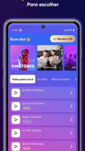 Toques para telefone celular screenshot