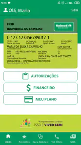 Unimed SM Beneficiário screenshot