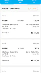 Viação Emtram screenshot