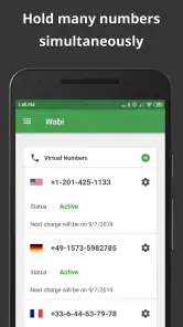 Wabi - Número telefone virtual screenshot