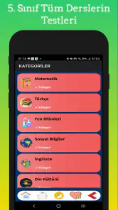 5. Sınıf Test Çöz Tüm Dersler screenshot